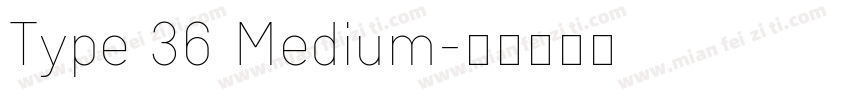 Type 36 Medium字体转换